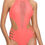 Thumbnail: Tempt Me Women One Piece Sexy Mesh Swimsuit High Neck Halter Cutout Monokini Sw