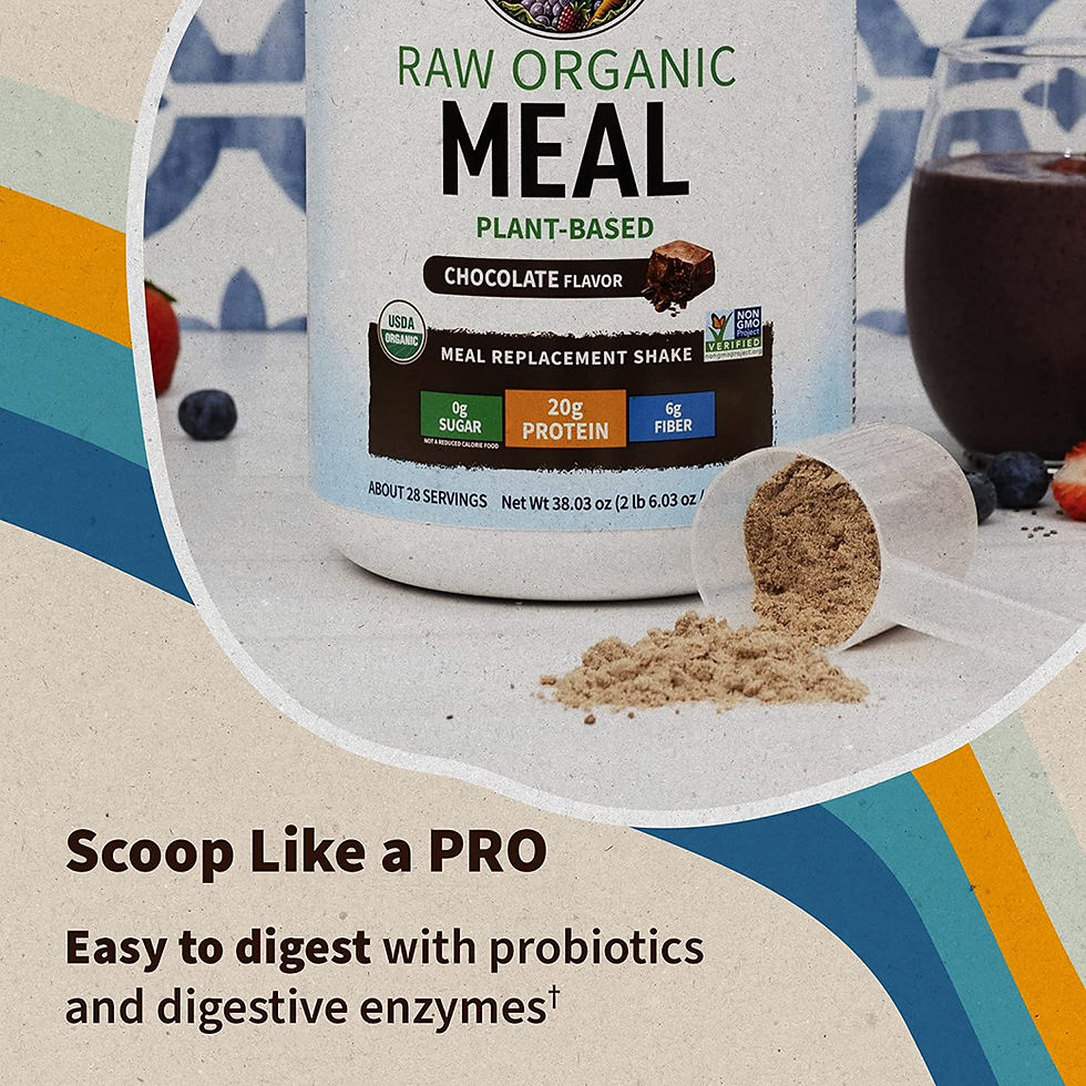 Thumbnail: Tasty Organic Chocolate Meal Replacement Shake Vegan - Garden of Life - 20g Com