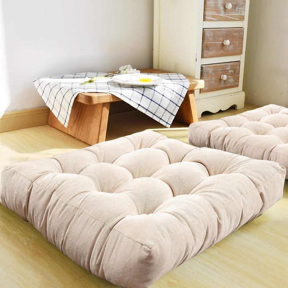 Thumbnail: HIGOGOGO Floor Pillow, Square Meditation Pillow for Seating on Floor Solid Thic