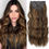 Thumbnail: KooKaStyle Clip in Long Wavy Synthetic Hair Extension 20 Inch 4PCS Balayage Dar