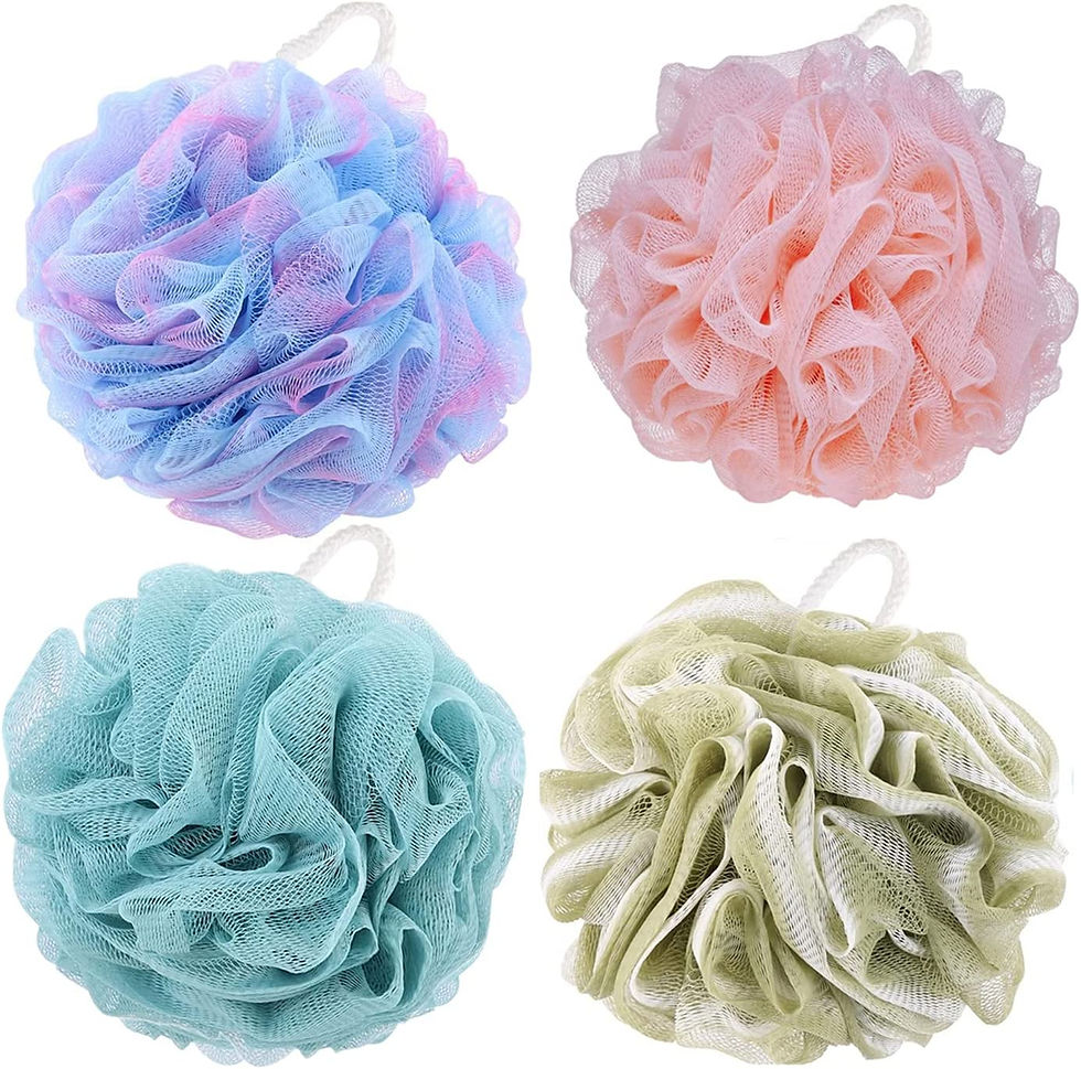 Thumbnail: Bath Sponge Shower Loofahs (60g/pcs) Mesh Pouf Bath Scrunchies Body Wash Puff P