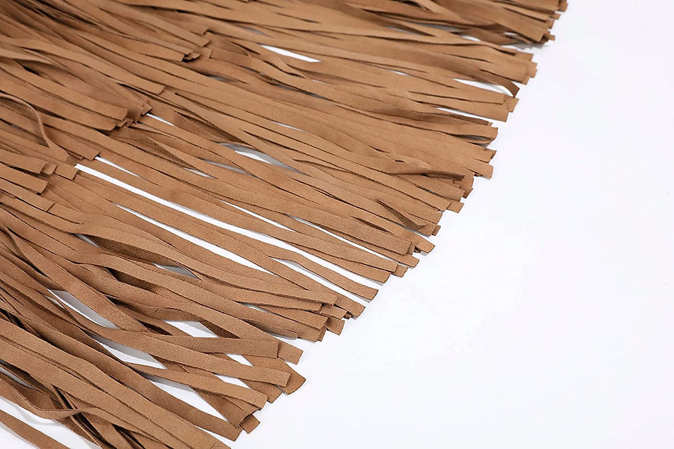 Thumbnail: CHARTOU Women's Fringe Faux Suede Pencil Bodycon Layered Tassel Midi Long Skirt