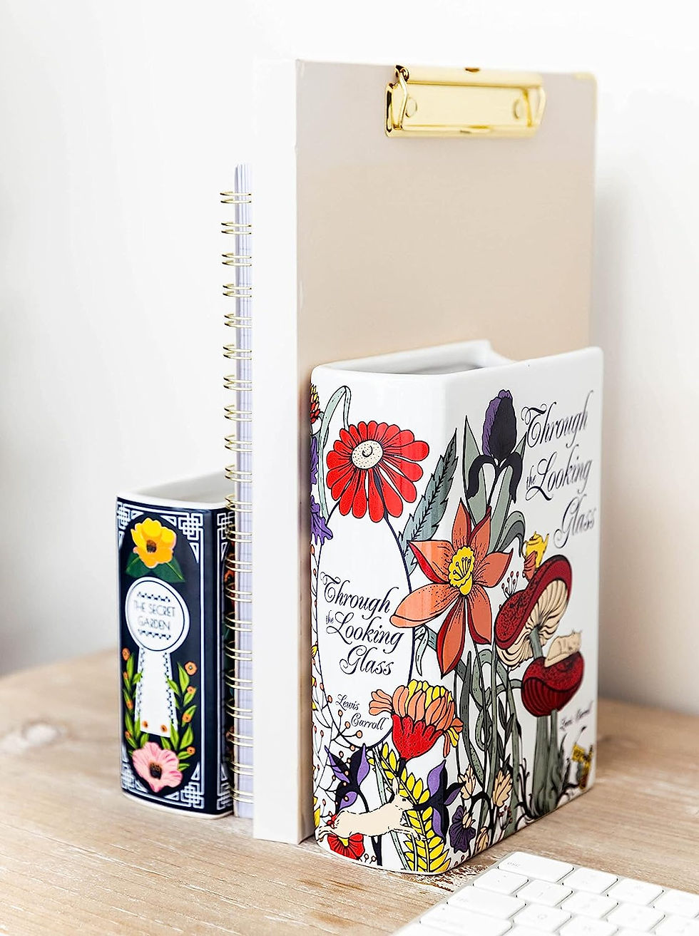 Thumbnail: Steel Mill & Co Large Book-Shaped Decorative Vase, Ceramic Vases for Home Decor