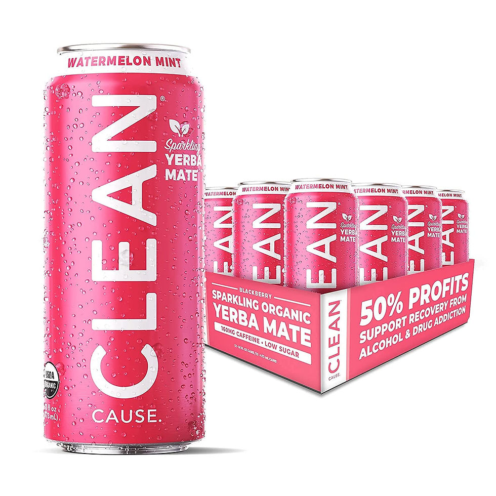 Thumbnail: CLEAN Cause Low Calorie Blackberry USDA Organic Sparkling Yerba Mate Tea (16oz 