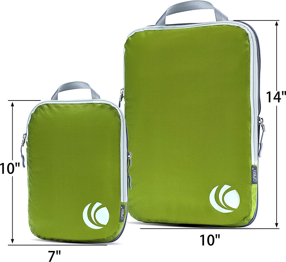 Thumbnail: Cipway - 5 Set Compression Packing Cubes for Travel, Ultralight Packing Organiz