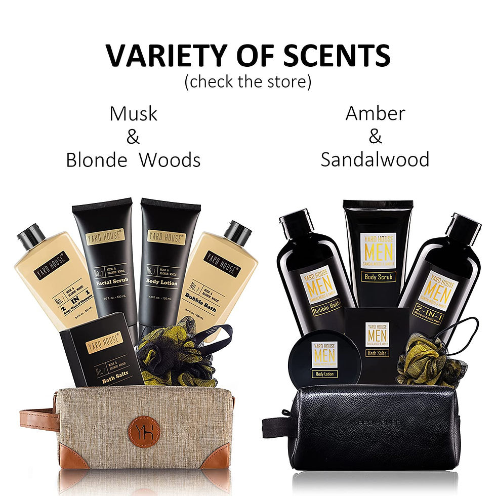Thumbnail: YARD HOUSE Bath and Body Spa Gifts Baskets Set for Men - Sandalwood & Amber –