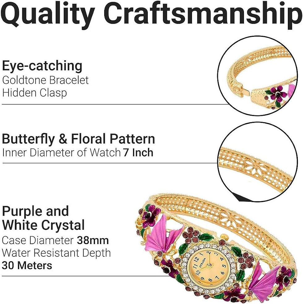 Thumbnail: Shop LC Butterfly Watches for Women Strada Crystal Japanese Movement Water Bang