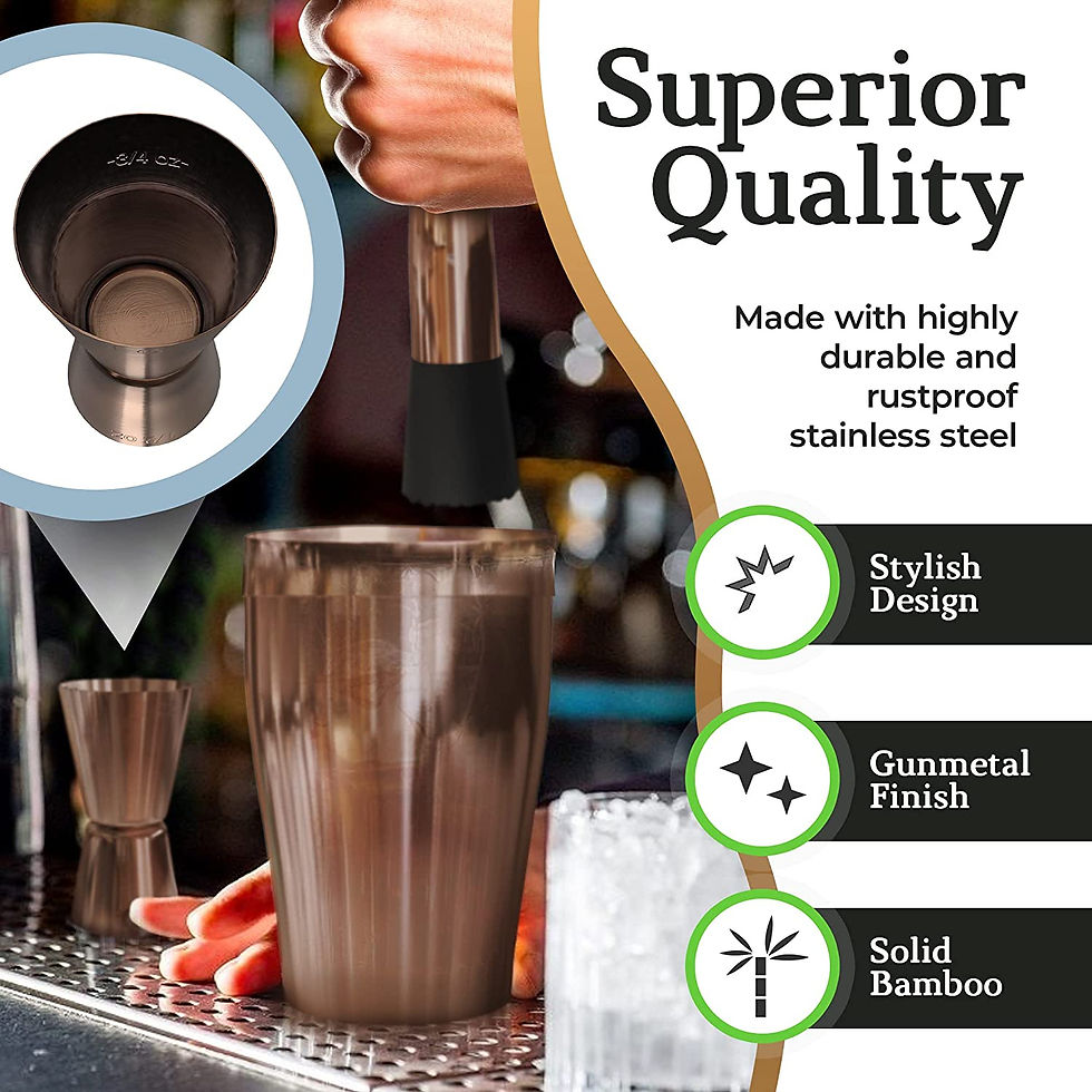 Thumbnail: Highball & Chaser Cocktail Shaker Set: Bartender Kit for Home Bar Mixology Cock