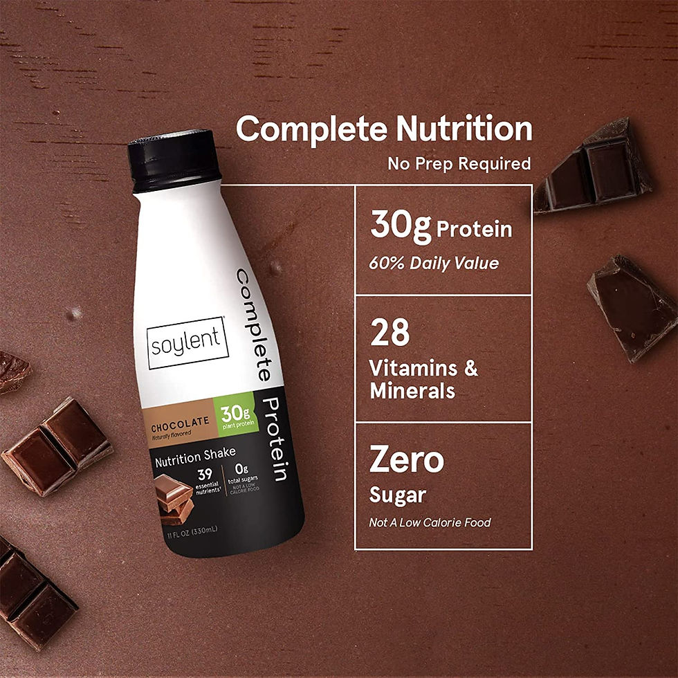 Thumbnail: Soylent Complete Protein Gluten-Free Vegan Protein Meal Replacement Shake, Choc