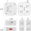 Thumbnail: 6 Ft Surge Protector Power Strip - 8 Widely Outlets with 4 USB Ports, 3 Side Ou