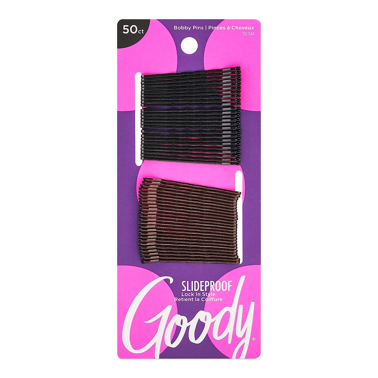 Goody Metallic Bobby Pins - 50 Count, Black - 2 Inch Pin Help Keep Hairs In Pla