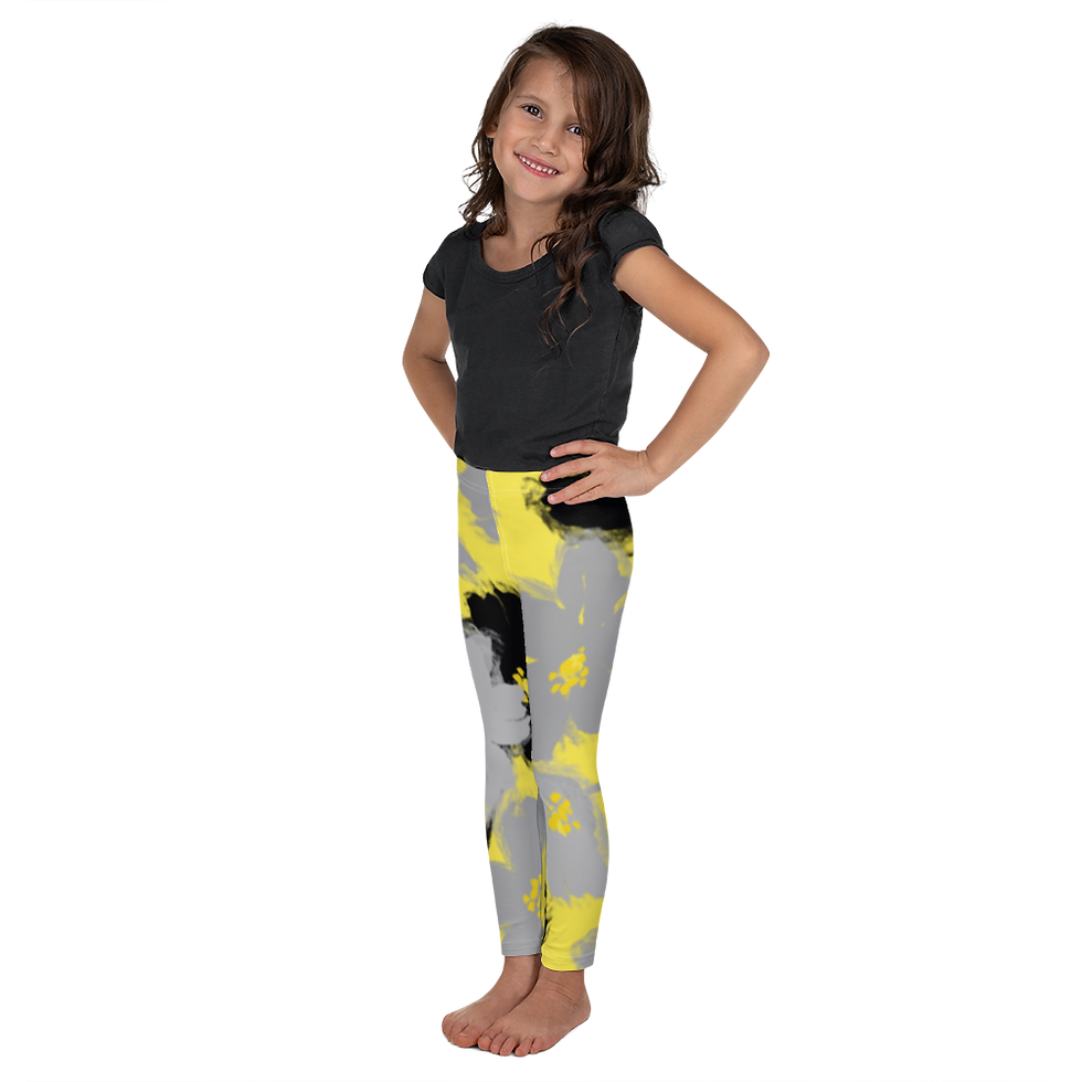 Thumbnail: Girls Black & Yellow Print  Shirt Leggings