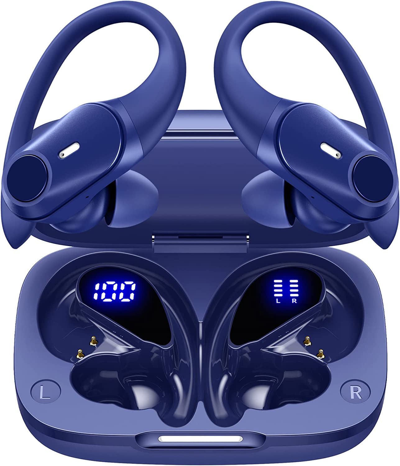 GOLREX Bluetooth Headphones Wireless Earbuds 36Hrs Playtime Wireless Charging C