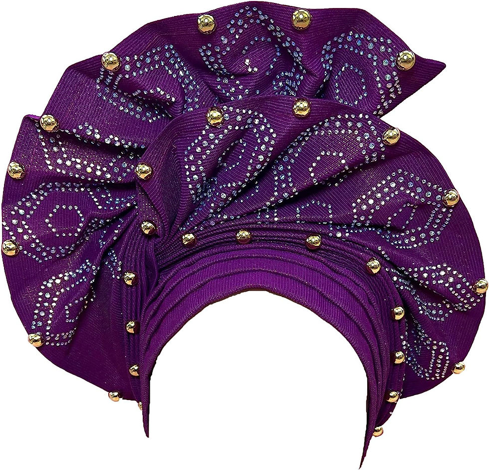 Thumbnail: Nigerian ASO Oke Auto Gele Headtie Already Made African Headties Women Head Wra