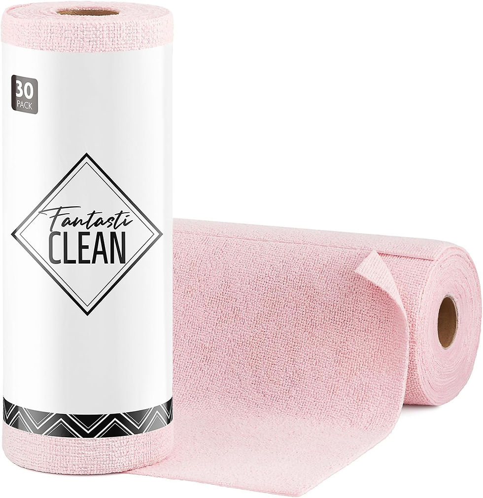 Thumbnail: Fantasticlean Microfiber Cleaning Cloth Roll -75 Pack, Tear Away Microfiber Tow