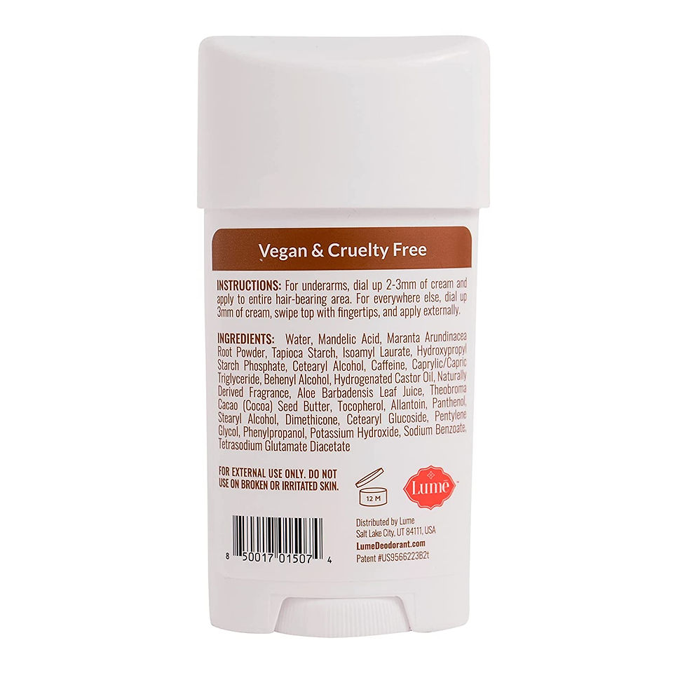 Thumbnail: Lume Deodorant Cream Stick - Underarms and Private Parts - Aluminum-Free, Bakin