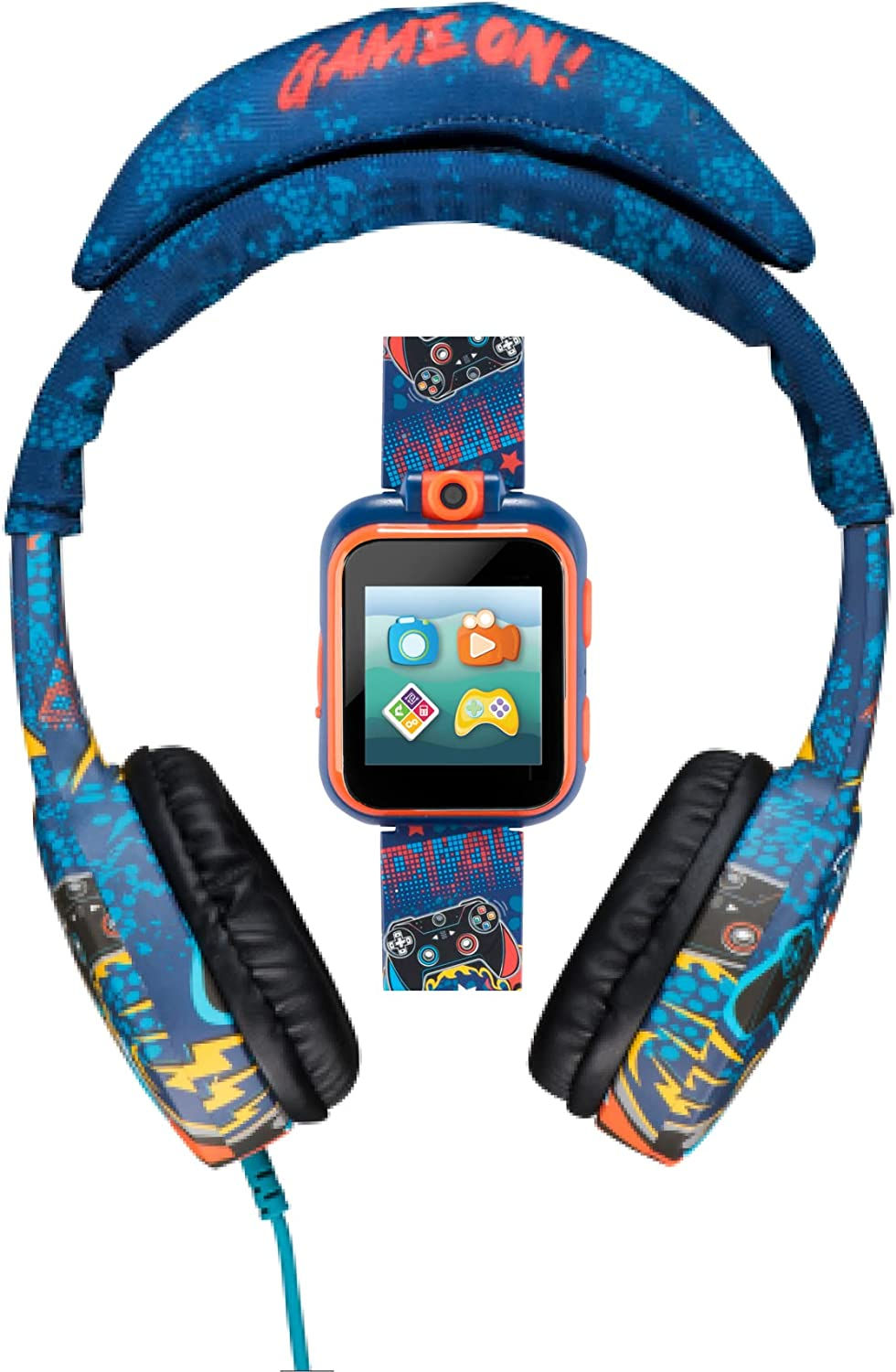 Thumbnail: PlayZoom Kids Smartwatch 2 with Headphones Featuring a Swivel Selfie Camera, ST