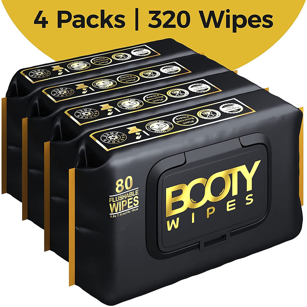 Thumbnail: Booty Wipes for Men - 320 Flushable Wipes for Adults | Premium Wet Wipes for Me