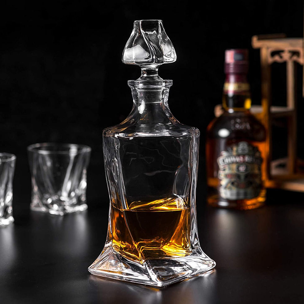 Thumbnail: KANARS Whiskey Decanter Set, Premium Crystal Liquor Decanter with 6 Old Fashion