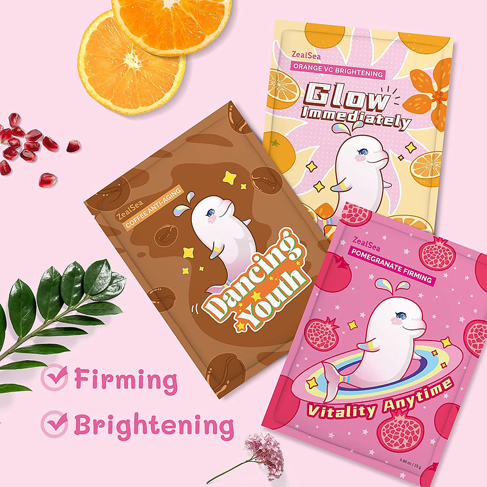 Thumbnail: ZealSea Sheet Mask Face Mask Skin Care (Pack of 7) Beauty Facial Mask Kids Spa 