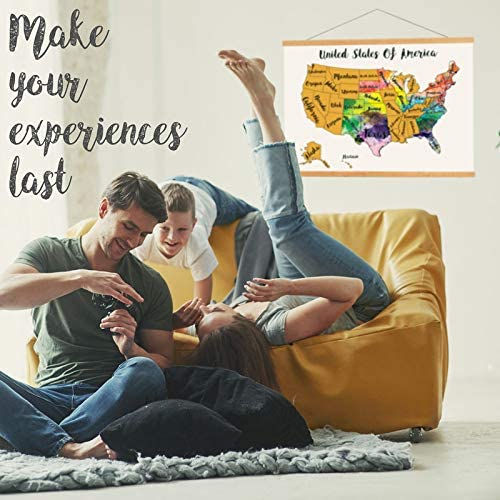 Thumbnail: USA Scratch Off Travel Map 17X24 Inch By McScout - Decorative Art Wall Poster T