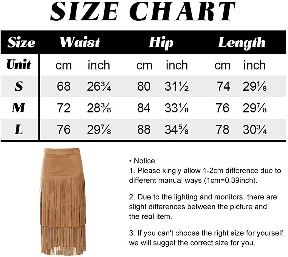 Thumbnail: CHARTOU Women's Fringe Faux Suede Pencil Bodycon Layered Tassel Midi Long Skirt