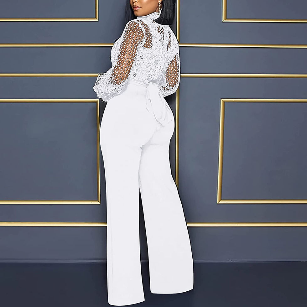 Thumbnail: clubsqueen Formal Jumpsuits for Women Lace Slim Long Jumpsuit Pants High Waist 