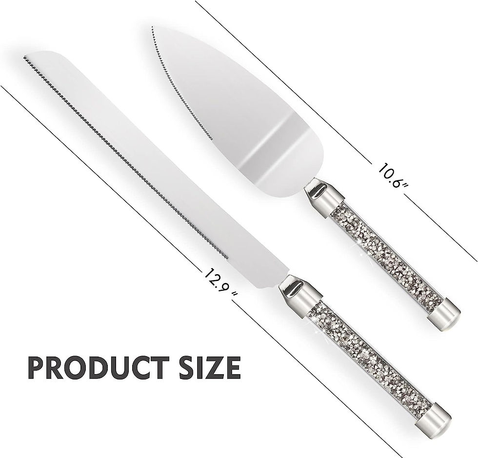 Thumbnail: ROXBURGH 4 Pieces Wedding Toasting Flutes and Cake Server Set Wedding Reception