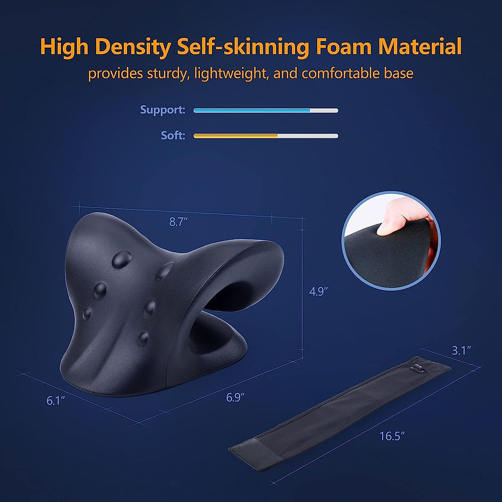 Thumbnail: Neck Stretcher for Neck Pain Relief, Heated Cervical Traction Device Pillow wit