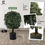 Thumbnail: CAPHAUS Artificial Boxwood Topiary Ball Tree Set of 2, Artificial UV Resistant 