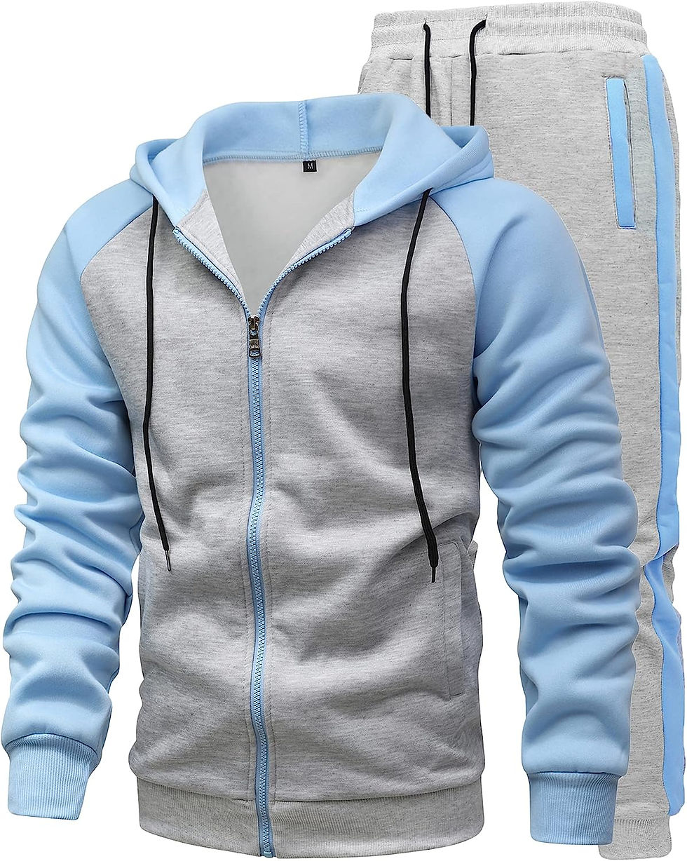 Thumbnail: GXAMOY Men's 2 Pieces Tracksuits Running Sports Suits Drawstring Waistband Swea