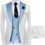 Thumbnail: Wangyue Wedding Tuxedo Double Breasted Suits for Men 3 Piece Slim Fit Suit Prom