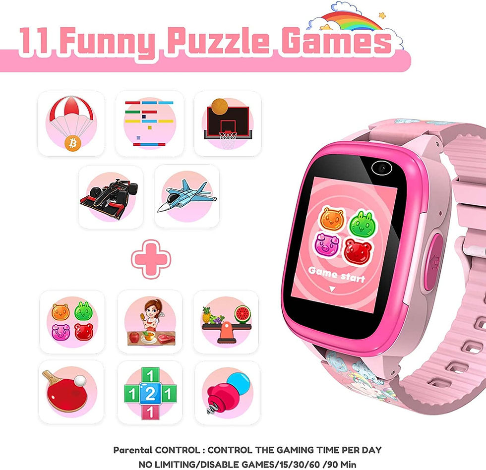 Thumbnail: Ziegoal Kids Smart Watch for 3-12 Year Old Girls HD Dual Camera with Games Todd