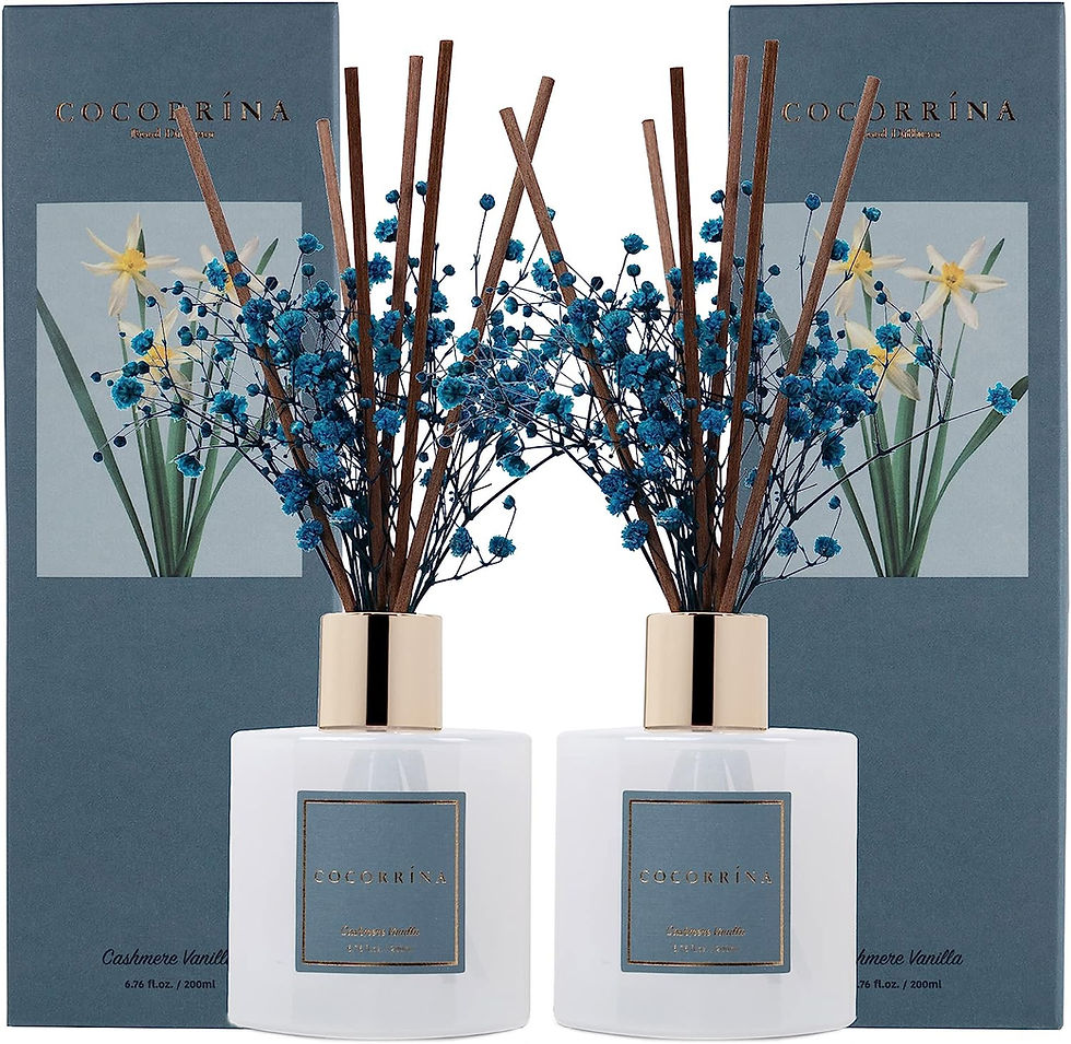 Thumbnail: COCORRÍNA Premium Reed Diffuser Set with Preserved Baby's Breath & Cotton Stic