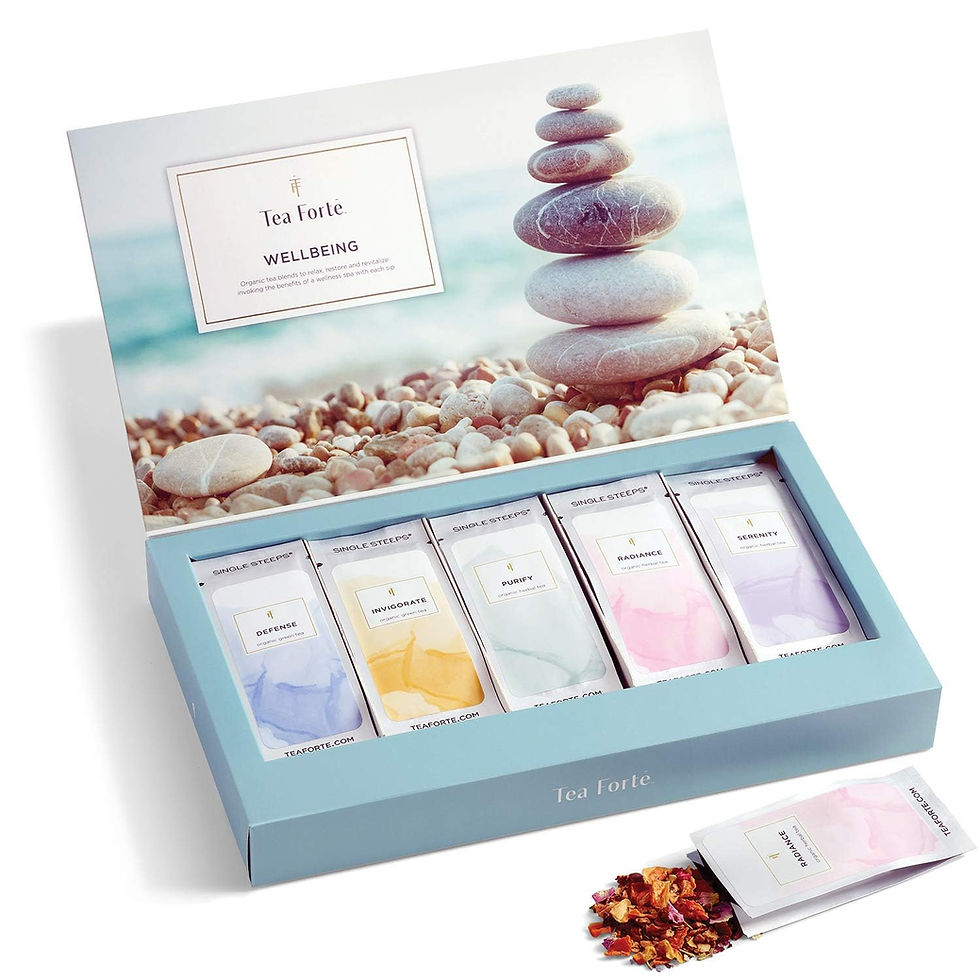 Thumbnail: Tea Forte Single Steeps Loose Leaf Tea Sampler, Assorted Variety Tea Box, 15 Si