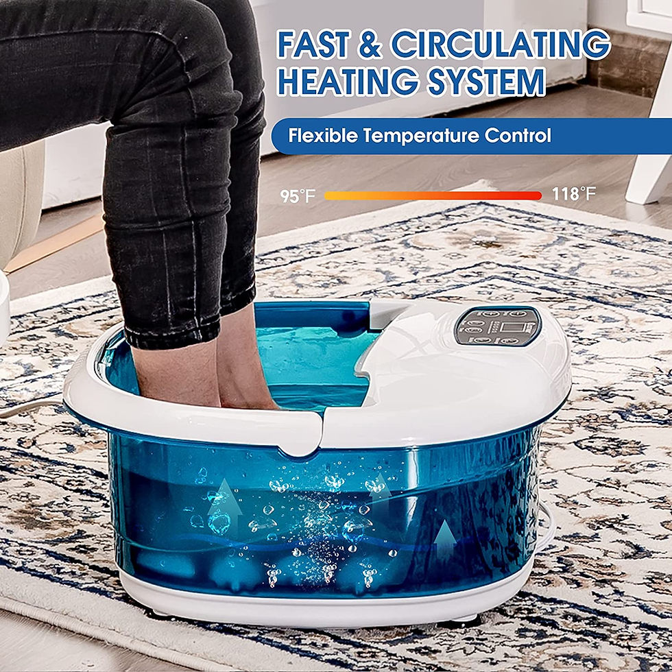 Thumbnail: Giantex Foot Bath Massager Feet Spa Tub with Heat Bubbles, 6 Motorized Massage 