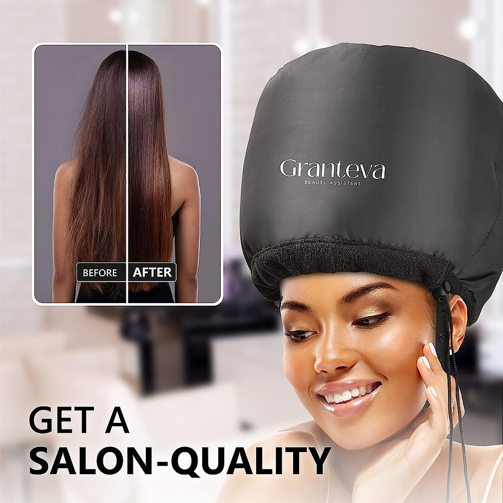 Thumbnail: Hair Dryer Bonnet w/A Headband Integrated That Reduces Heat Around Ears & Neck 