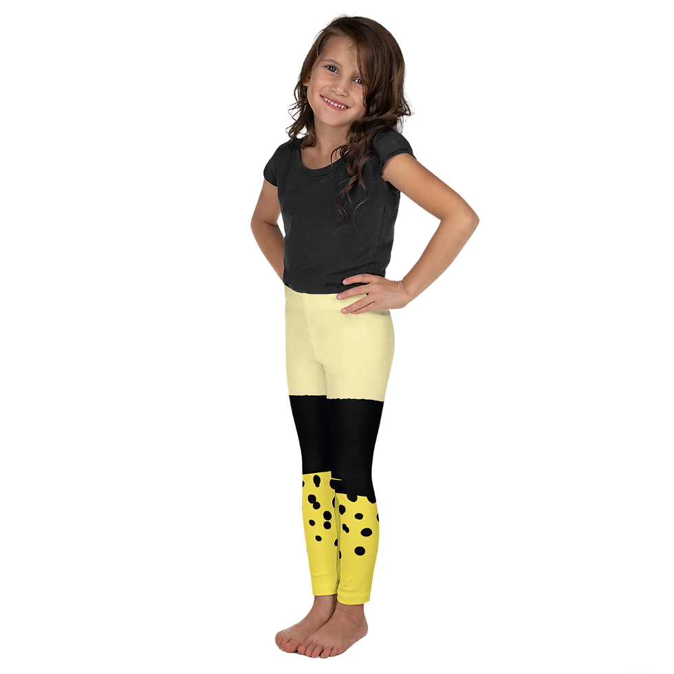 Thumbnail: Girls Yellow & Black Leggings