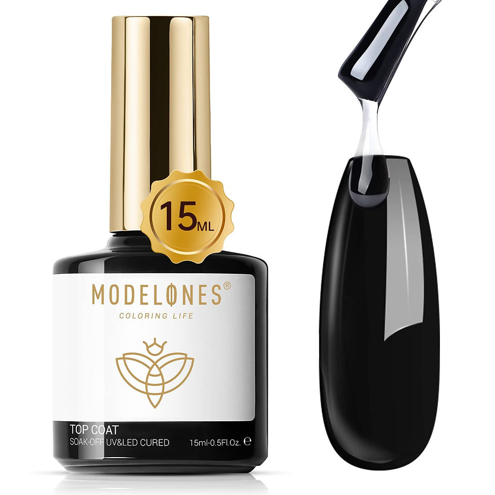 Thumbnail: modelones Gel Nail Polish Top Coat - 15ml No Wipe Top Coat, High Gloss Shiny Lo