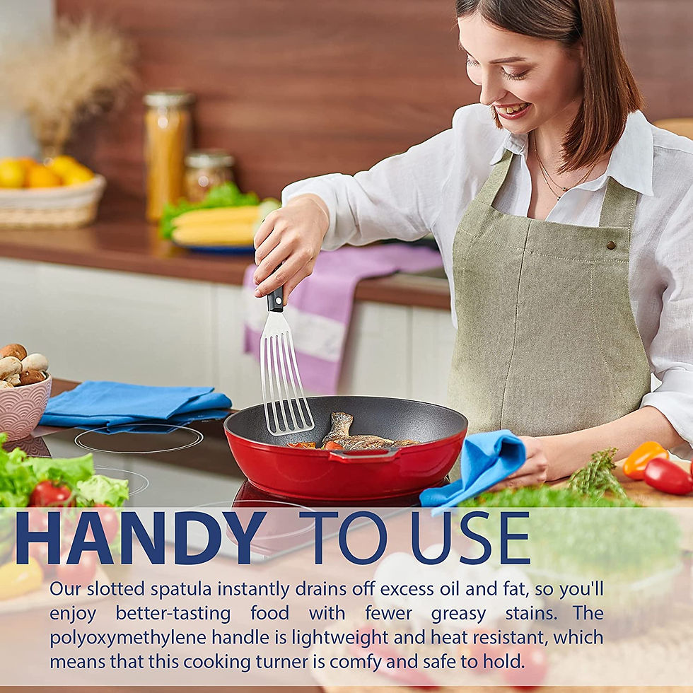 Thumbnail: Slotted Fish Spatula Stainless Steel - 11-inch Thin Spatula Heat Resistant with