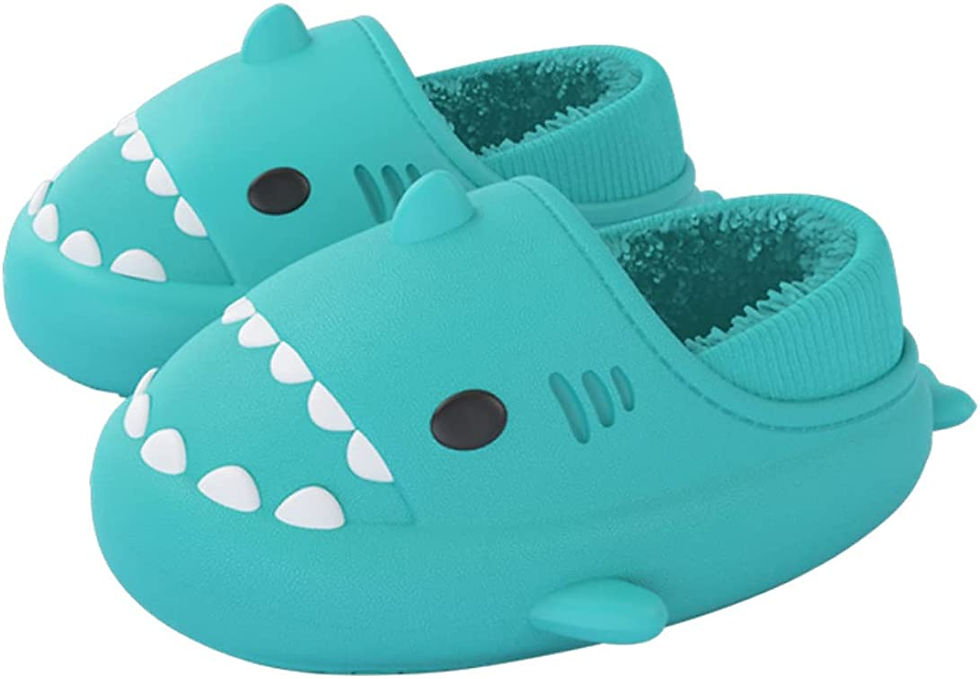 Thumbnail: HUAZUMEI Cute Cartoon Shark Sandals,Toddler Little Kids Slides Sandals, Kid Sum