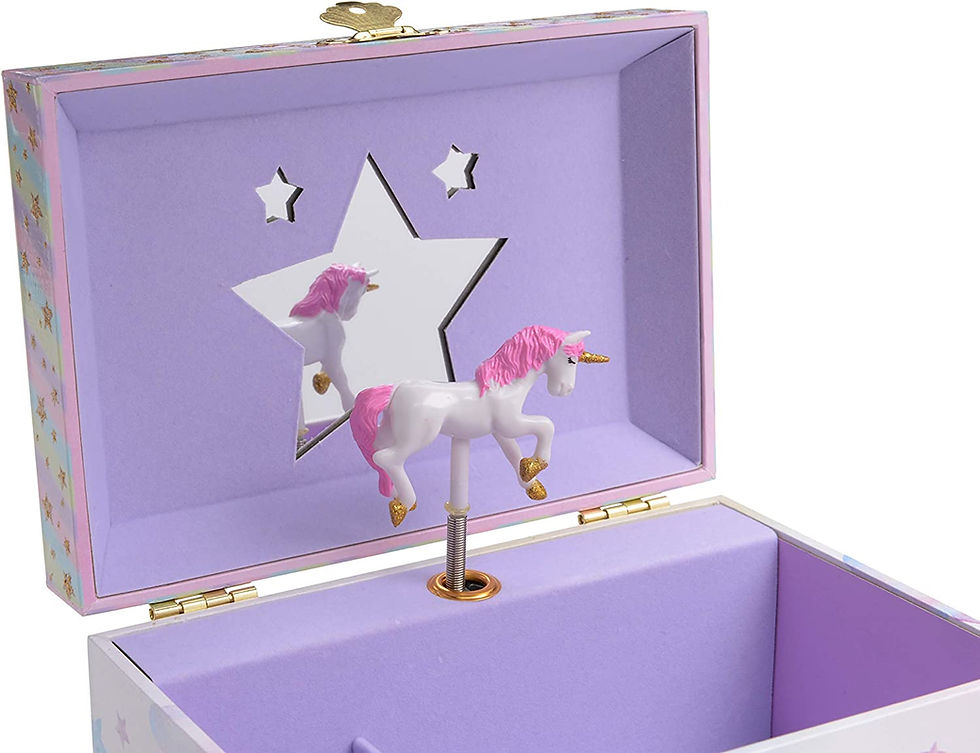 Thumbnail: Jewelkeeper Girl's Musical Jewelry Storage Box with 2 Pullout Drawers, Glitter 