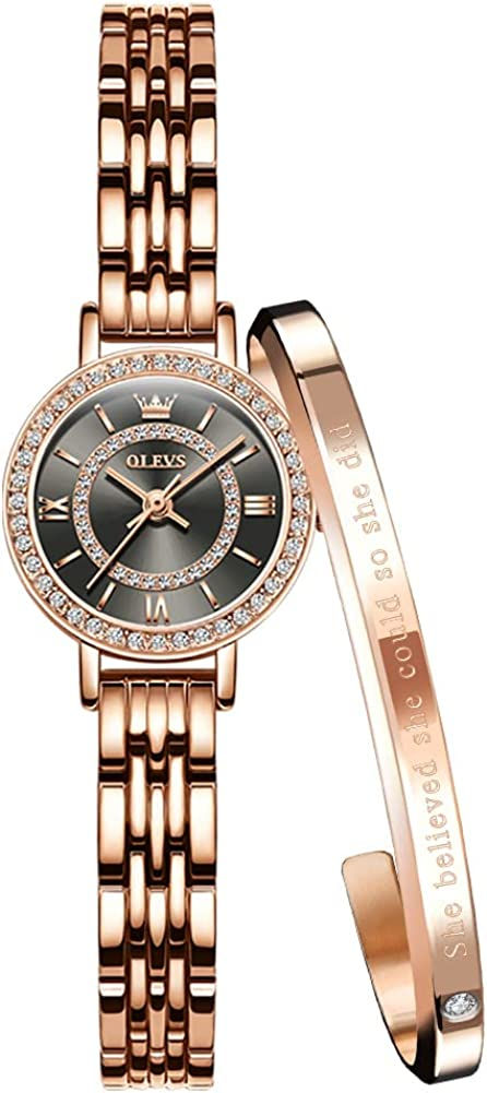 Thumbnail: OLEVS Women Watches Japanese Quartz Waterproof Wristwatch Stainless Steel Strap
