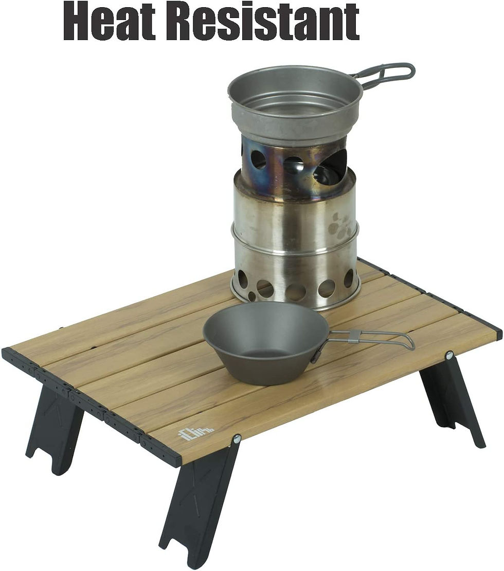 Thumbnail: iClimb Ultralight Compact Mini Beach Picnic Folding Alu. Table with Carry Bag, 