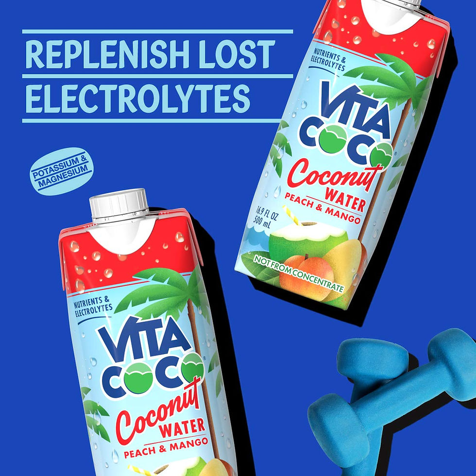 Thumbnail: Vita Coco Coconut Water, Peach & Mango - Naturally Hydrating Electrolyte Drink 