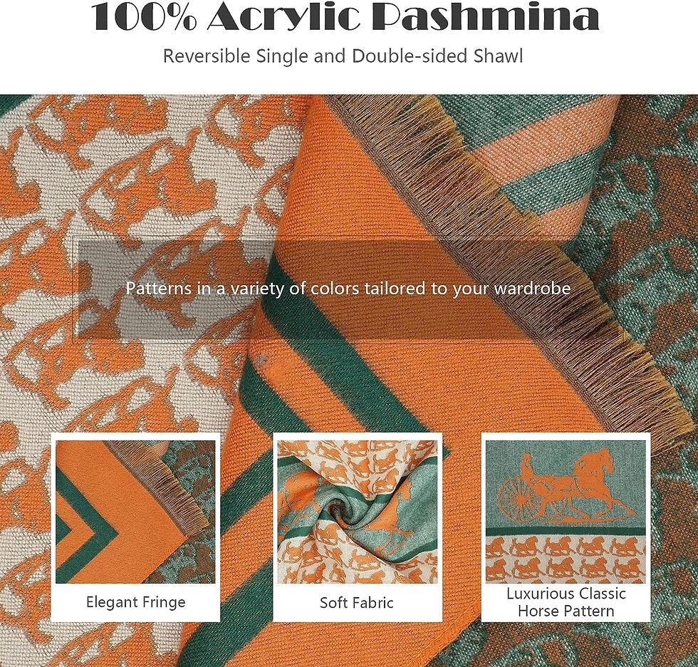 Thumbnail: LIFWARM Scarfs for Women Shawls and Wraps for Evening Dresses Pashmina Scarves 