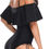 Thumbnail: Aqua Eve Women Off Shoulder One Piece Swimsuits Tummy Control Bathing Suits Ruf