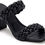 Thumbnail: Womens Braided Heeled Sandals Backless Square Open Toe Block Strappy Slip On Sl
