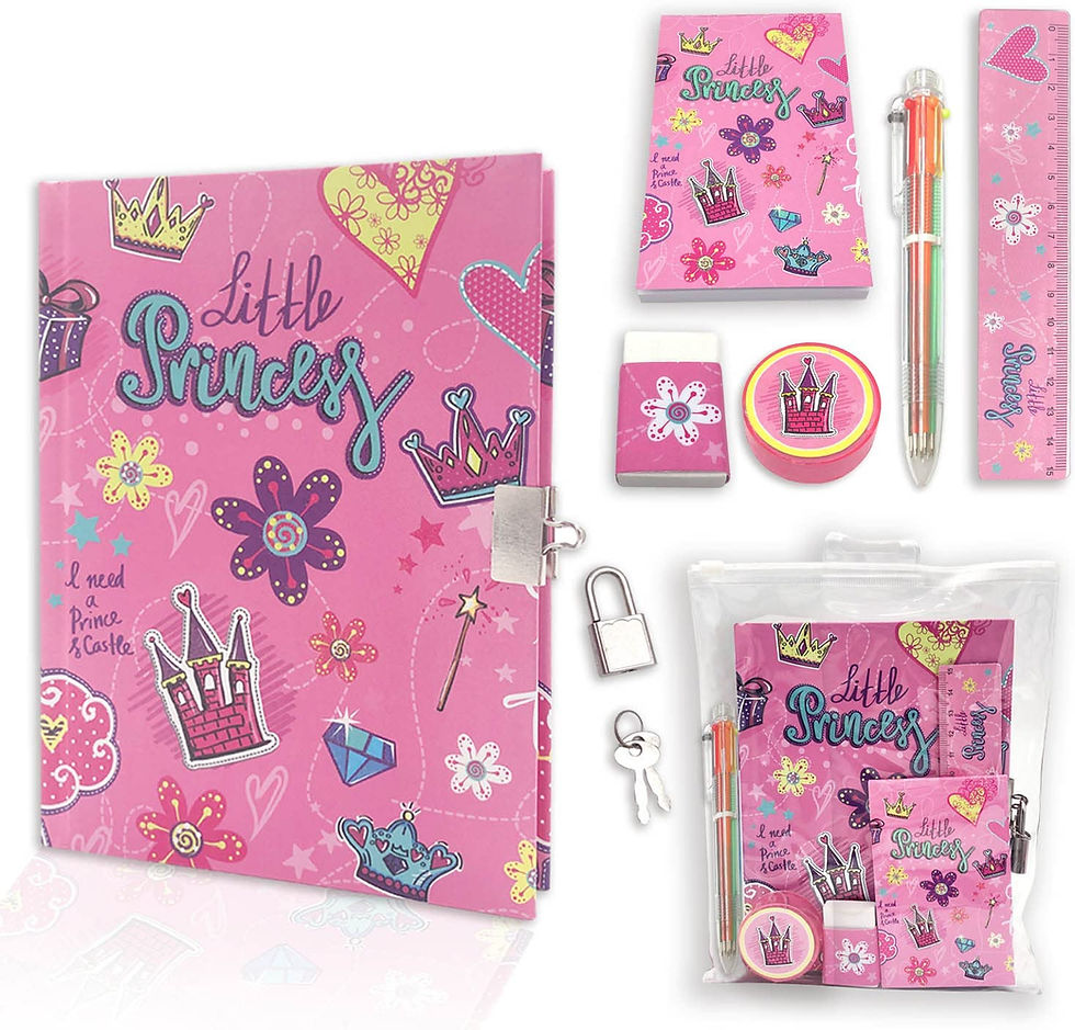 Thumbnail: Boys Diary with Lock, Kids Journal Stationary Set for Pre School Teen Learning 