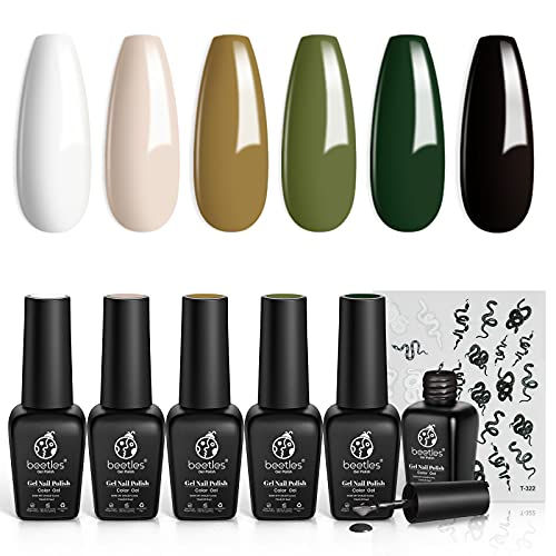 Thumbnail: Beetles Gel Polish Set- 6 Colors Transparent Jelly Gel Milky White Sheer Pink N